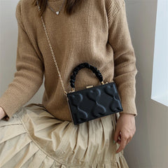 Women Metal Chain Shoulder Bag Clutch Purse Handbag