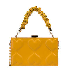 Women Metal Chain Shoulder Bag Clutch Purse Handbag