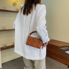 Women Metal Chain Shoulder Bag Clutch Purse Handbag