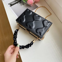 Women Metal Chain Shoulder Bag Clutch Purse Handbag
