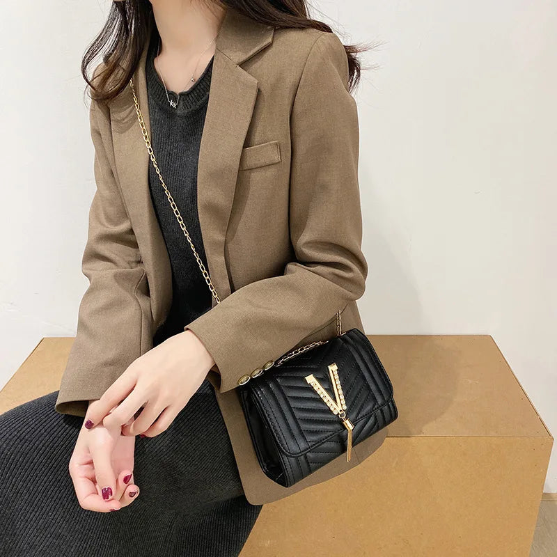 Women Bag Female Tael Chain Small Square Shoulder Messenger Crossbody Purse