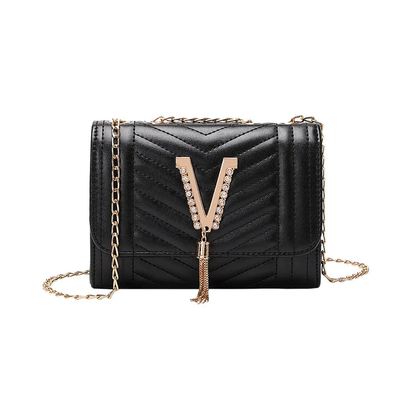 Women Bag Female Tael Chain Small Square Shoulder Messenger Crossbody Purse