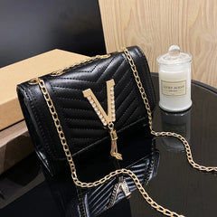 Women Bag Female Tael Chain Small Square Shoulder Messenger Crossbody Purse