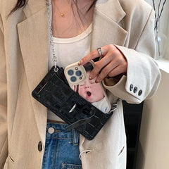 Mini Shoulder Purse with Long Chain Strap Crossbody Sling Bags For Women