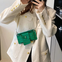 Mini Shoulder Purse with Long Chain Strap Crossbody Sling Bags For Women