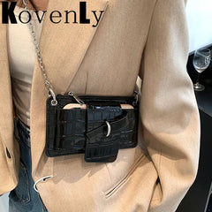 Mini Shoulder Purse with Long Chain Strap Crossbody Sling Bags For Women