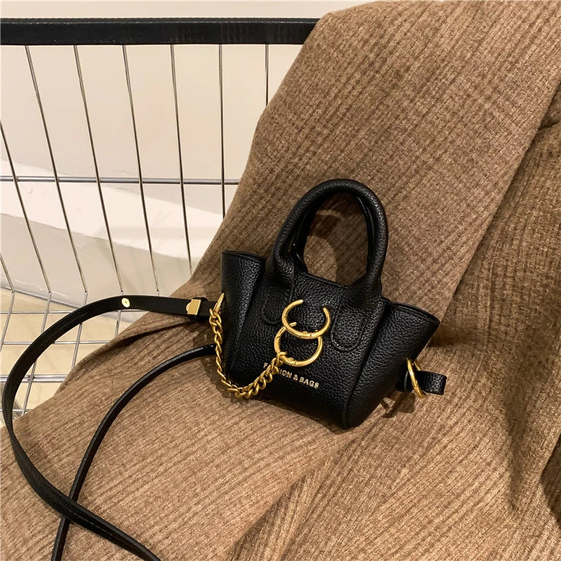 Mini Crossbody Messenger Leather Bag Women Dumpling Purse