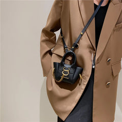 Mini Crossbody Messenger Leather Bag Women Dumpling Purse