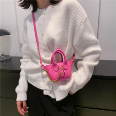Mini Crossbody Messenger Leather Bag Women Dumpling Purse