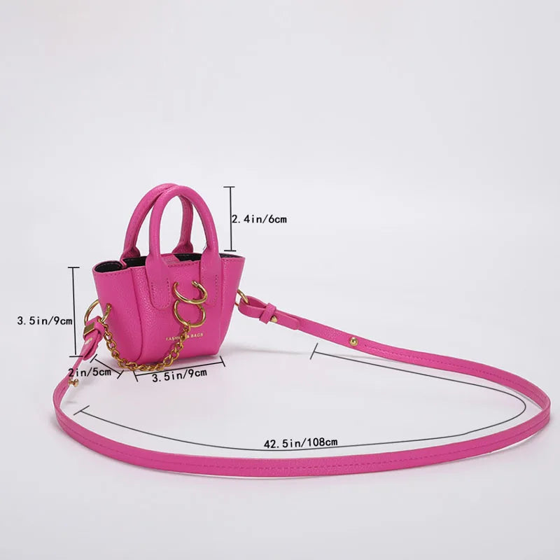Mini Crossbody Messenger Leather Bag Women Dumpling Purse