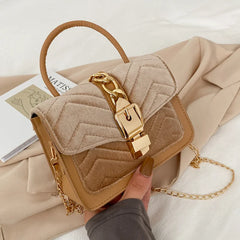Corduroy Handbag Crossbody Bag Top Purse