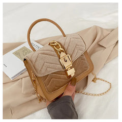 Corduroy Women's Small Square Shoulder Messenger Crossbody Bag