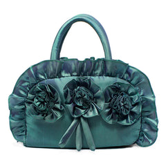 Women Bag Flowers Ethnic Retro Pleated Handbag