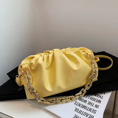 Women Fold Chain Crossbody Shoulder Handbag