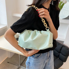 Women Fold Chain Crossbody Shoulder Handbag