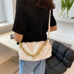 Women Fold Chain Crossbody Shoulder Handbag