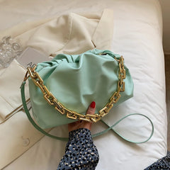 Women Fold Chain Crossbody Shoulder Handbag