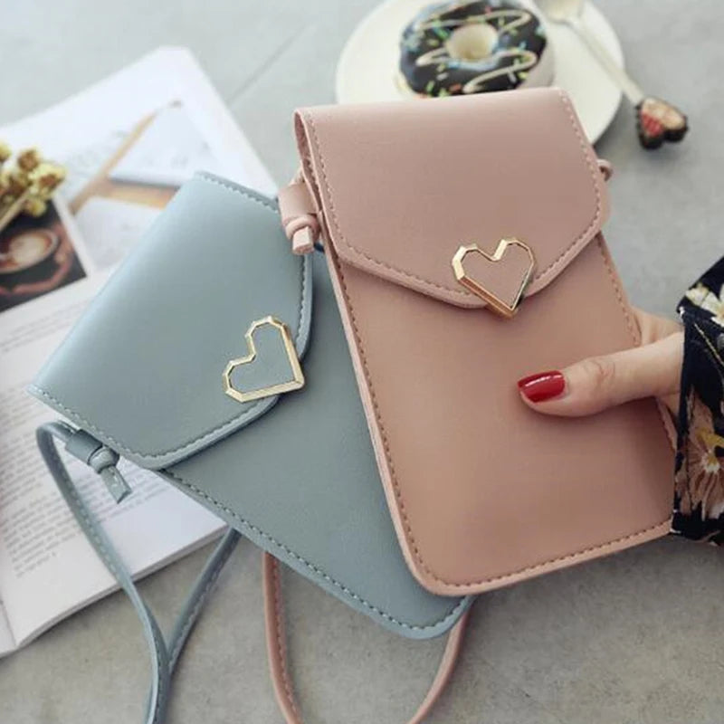 Transparent Women Coin Purse Cross Shoulder Bag Girls Phone Bags