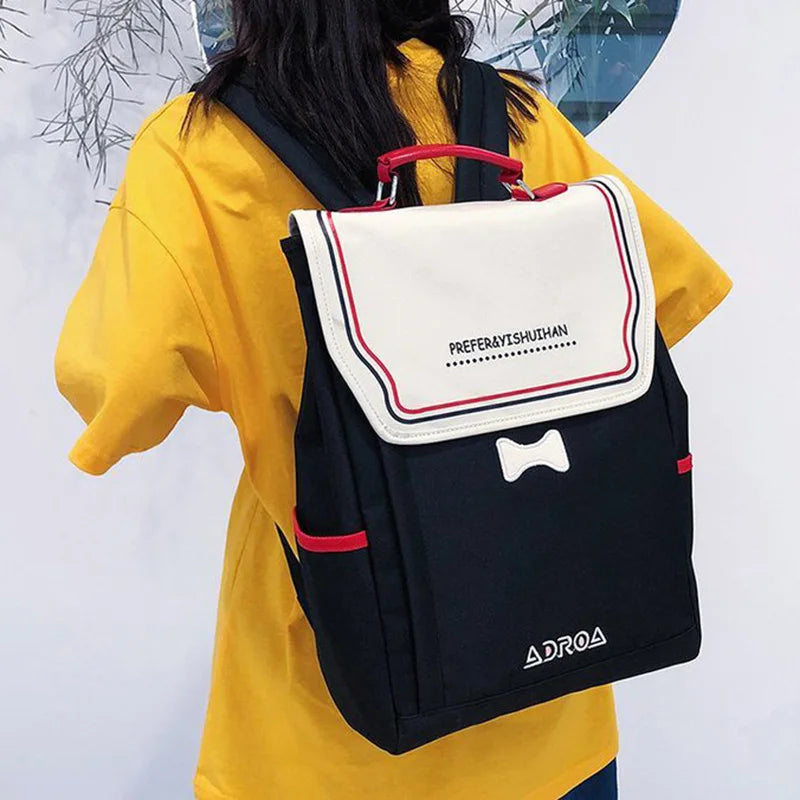 Nylon Laptop Backpack for Women - School Bag for Teenage Girls
