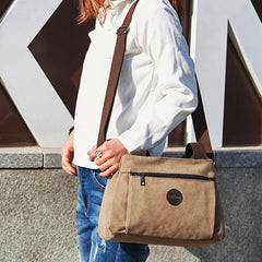 Canvas Crossbody Bag for Women Large Shoulder Tote Messenger Handbag