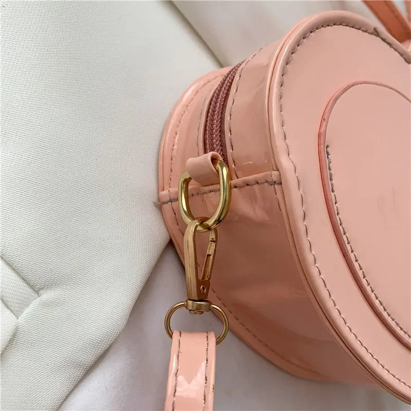 Women Bag Heart PU Flap Ladylike Crossbody MINI Girls Bag