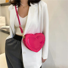 Women Bag Heart PU Flap Ladylike Crossbody MINI Girls Bag