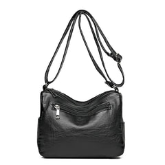 Women Bag Soft Leather Shoulder Bags Multi-Layer Crossbody Bag