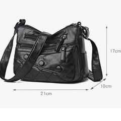 Women Bag Soft Leather Shoulder Bags Multi-Layer Crossbody Bag