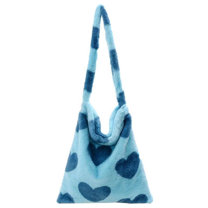 Plush Love Messenger Crossbody Bag Large-capacity Tote Bag