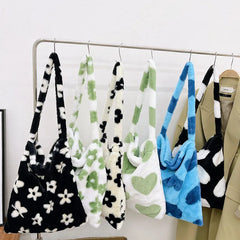 Plush Love Messenger Crossbody Bag Large-capacity Tote Bag