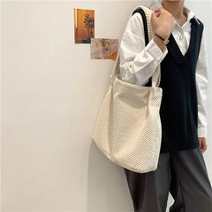 Women Bag Casual Hand Shoulder Bag Cotton Cloth Underarm Bi