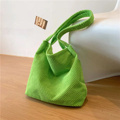 Women Bag Casual Hand Shoulder Bag Cotton Cloth Underarm Bi