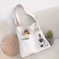 Korea Japanese Canvas Shoulder Bag Art Satchel