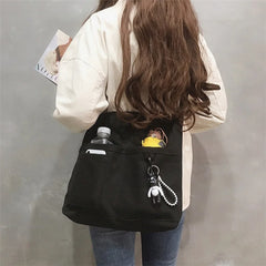 Korea Japanese Canvas Shoulder Bag Art Satchel