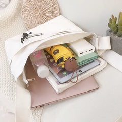 Korea Japanese Canvas Shoulder Bag Art Satchel
