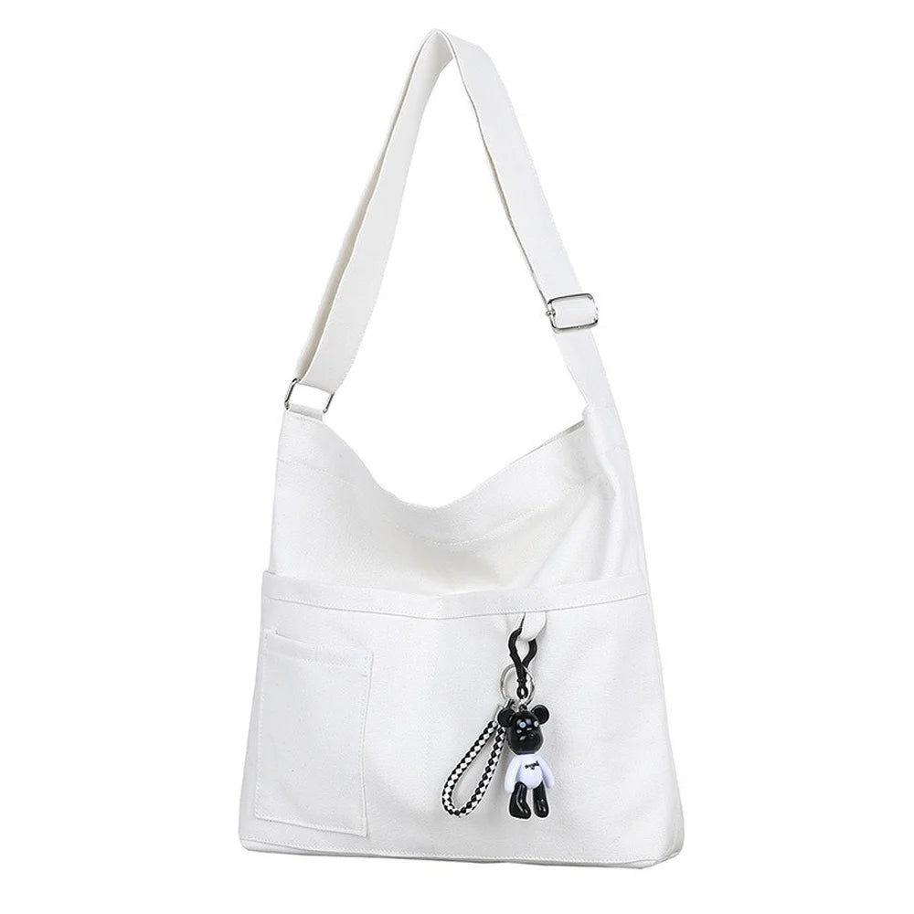 Korea Japanese Canvas Shoulder Bag Art Satchel