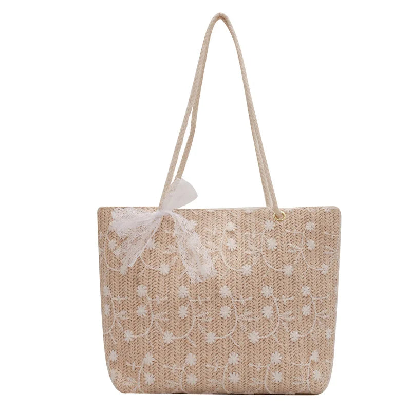 Women Bag Lace Fairy Bags Shoulder Bags Woven Bucket Bags