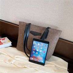 Large Capacity Cotton Linen Tote Bag Casual Female Shopping Handbag