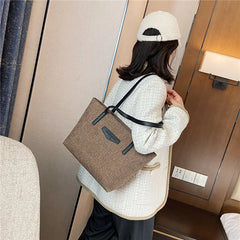 Large Capacity Cotton Linen Tote Bag Casual Female Shopping Handbag