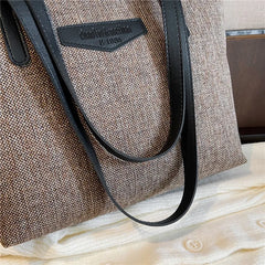Large Capacity Cotton Linen Tote Bag Casual Female Shopping Handbag