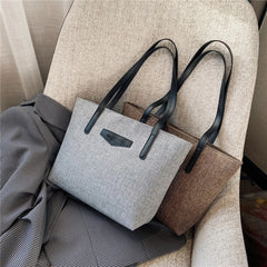 Large Capacity Cotton Linen Tote Bag Casual Female Shopping Handbag