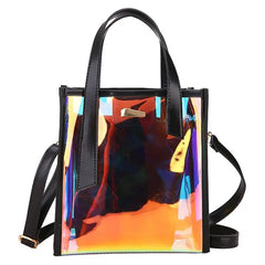 Laser Reflective Women's Shoulder Bag Transparent Beach Satchel