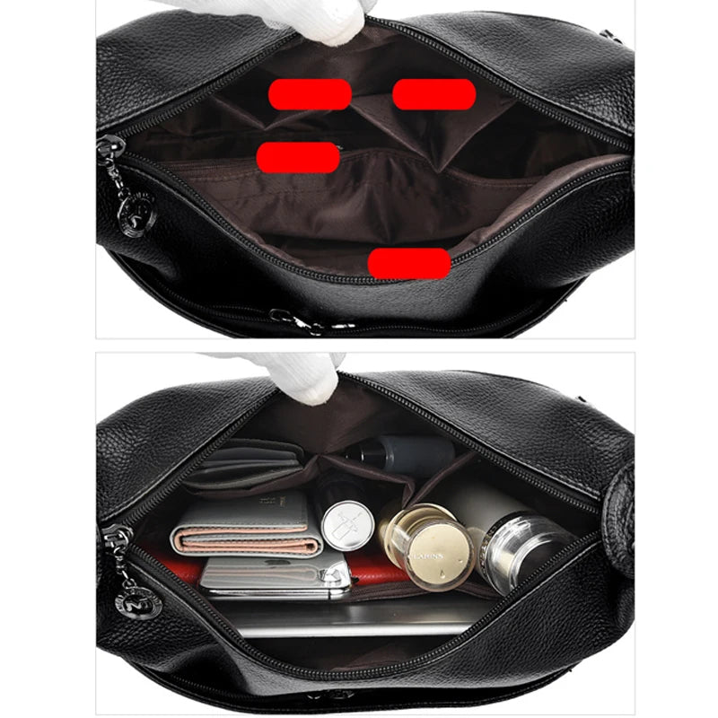 Leather Women's Crossbody Bag Shoulder Messenger Sac A Main Femme