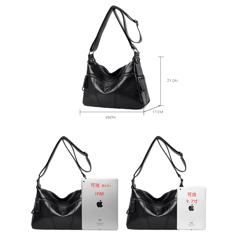 Leather Women's Crossbody Bag Shoulder Messenger Sac A Main Femme