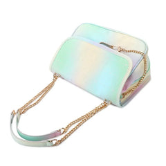 Colourful Leather Chain Crossbody Bag Classic Flap Quilting Women Shoulder Bags