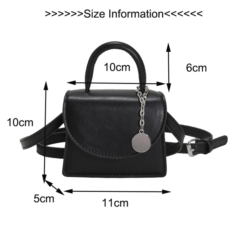 Women PU Leather Fanny Pack Clutch Small Chest Shoulder Bags