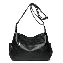 Vintage PU Leather Messenger Bag for Women Soft Hobo Crossbody Shoulder Bag