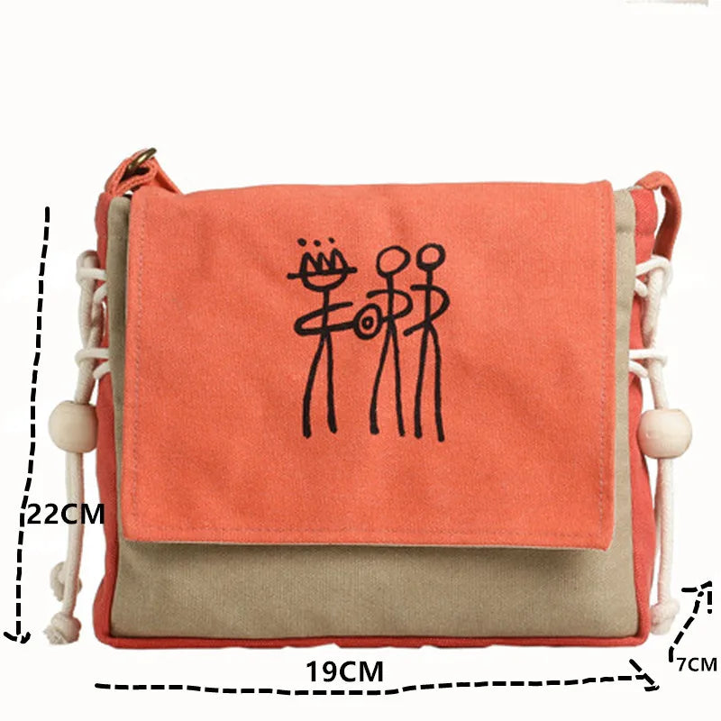 Ethnic Jute Bag with Wood Bead Tassel - Small Shoulder Bag