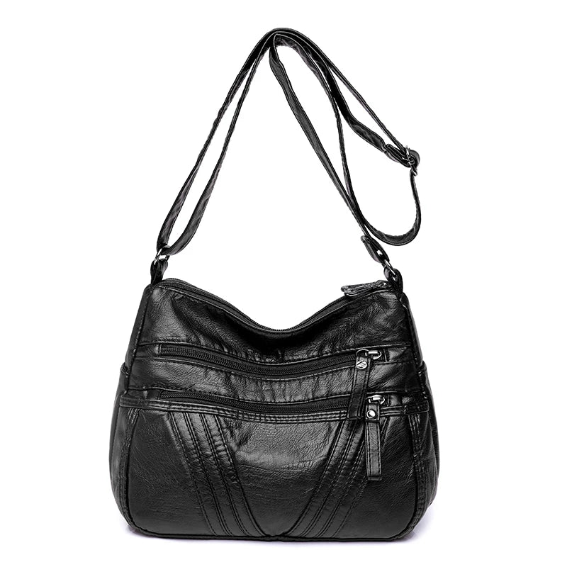 Middle aged Mom's Bag One Shoulder High Capacity Versatile Soft Retro Bag