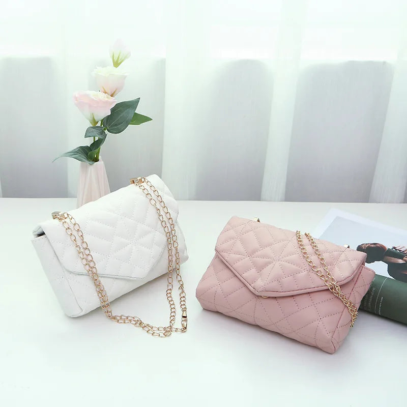 Women Bag Diamond Embroidered Chain Small Square Small Bag Casual Shoulder Messe